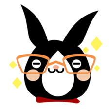 A black rabbit sticker #2375152