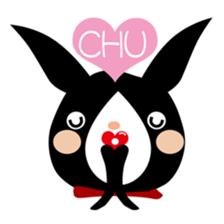 A black rabbit sticker #2375154