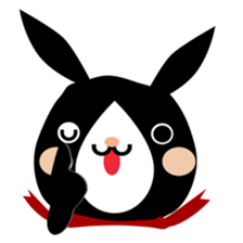 A black rabbit sticker #2375156