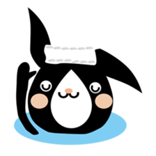 A black rabbit sticker #2375158