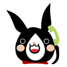 A black rabbit sticker #2375160