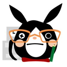 A black rabbit sticker #2375162