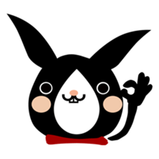 A black rabbit sticker #2375163