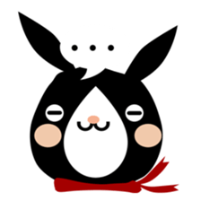 A black rabbit sticker #2375165