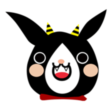 A black rabbit sticker #2375166