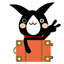 A black rabbit sticker #2375172