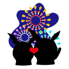 A black rabbit sticker #2375173