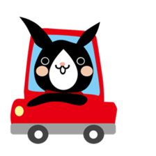 A black rabbit sticker #2375175