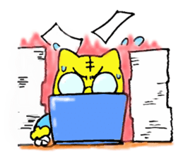 cat family company sticker #2376799