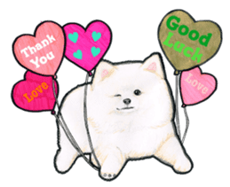 Heart-warming Pomeranian Sticker sticker #2377265