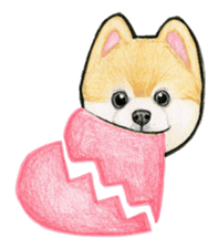 Heart-warming Pomeranian Sticker sticker #2377277