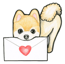 Heart-warming Pomeranian Sticker sticker #2377281
