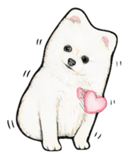 Heart-warming Pomeranian Sticker sticker #2377283