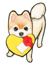 Heart-warming Pomeranian Sticker sticker #2377284