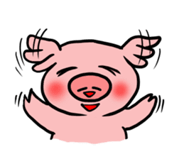 A pig with a emotional nose(2) sticker #2377420
