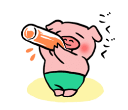 A pig with a emotional nose(2) sticker #2377423