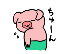 A pig with a emotional nose(2) sticker #2377427