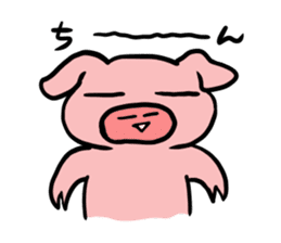 A pig with a emotional nose(2) sticker #2377428