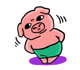 A pig with a emotional nose(2) sticker #2377435