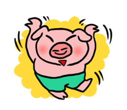 A pig with a emotional nose(2) sticker #2377436