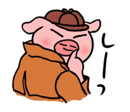 A pig with a emotional nose(2) sticker #2377450