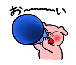 A pig with a emotional nose(2) sticker #2377454