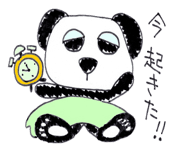 Lack of sleep Panda. sticker #2378451