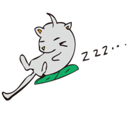 Pleasant gray cat sticker #2378700