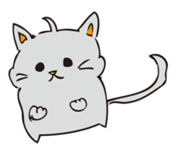Pleasant gray cat sticker #2378701