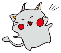 Pleasant gray cat sticker #2378703