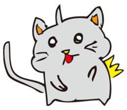 Pleasant gray cat sticker #2378705