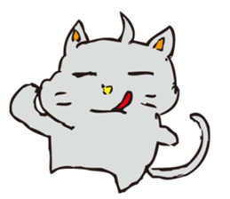 Pleasant gray cat sticker #2378715
