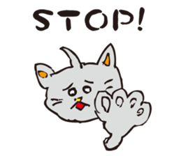 Pleasant gray cat sticker #2378717