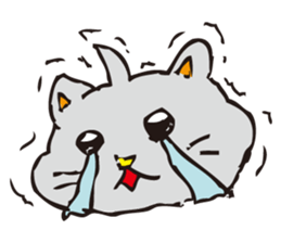 Pleasant gray cat sticker #2378718