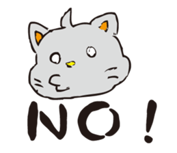 Pleasant gray cat sticker #2378727