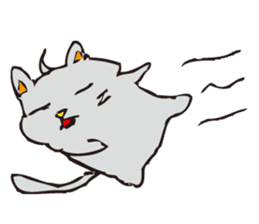 Pleasant gray cat sticker #2378728