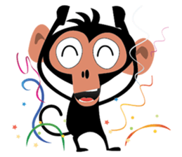 Cute Monkeys sticker #2379936