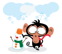Cute Monkeys sticker #2379950