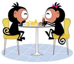 Cute Monkeys sticker #2379957