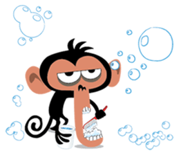 Cute Monkeys sticker #2379962