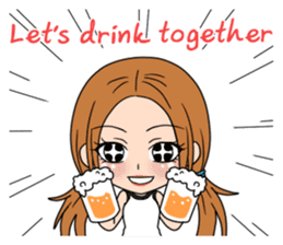 StampGirl "Don't drink too much" English sticker #2381016