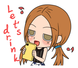 StampGirl "Don't drink too much" English sticker #2381018