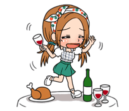 StampGirl "Don't drink too much" English sticker #2381021