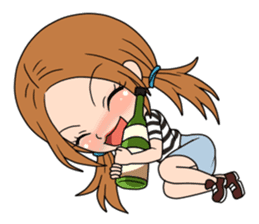 StampGirl "Don't drink too much" English sticker #2381022