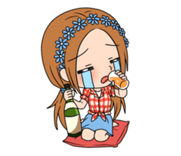 StampGirl "Don't drink too much" English sticker #2381036