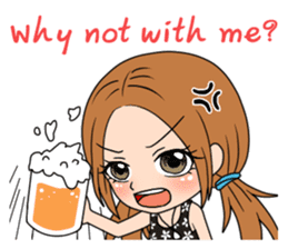 StampGirl "Don't drink too much" English sticker #2381037