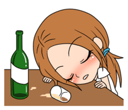 StampGirl "Don't drink too much" English sticker #2381038