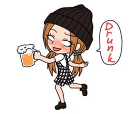 StampGirl "Don't drink too much" English sticker #2381039