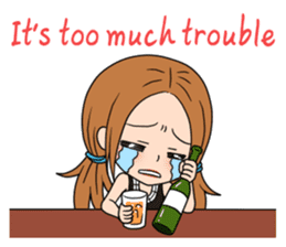 StampGirl "Don't drink too much" English sticker #2381042