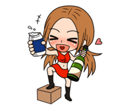 StampGirl "Don't drink too much" English sticker #2381044